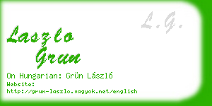 laszlo grun business card