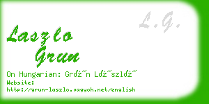 laszlo grun business card
